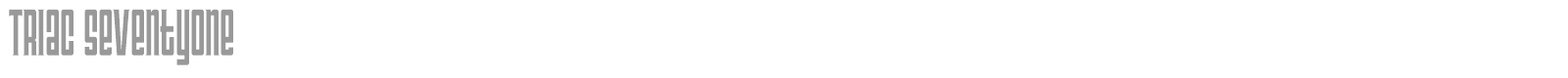 Triac 71 font preview